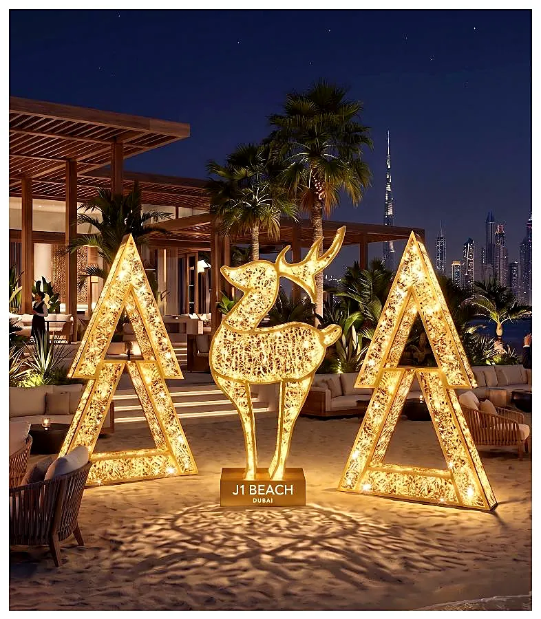 Concept design: lit deer and triangle installation
