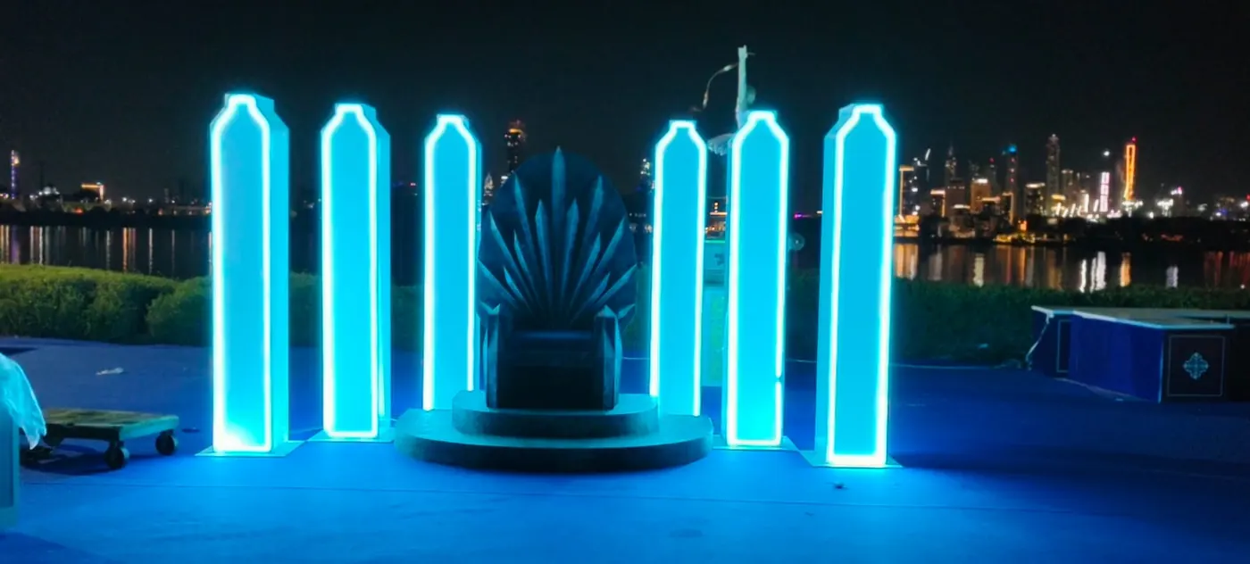 Stage set piece built for a performance moment