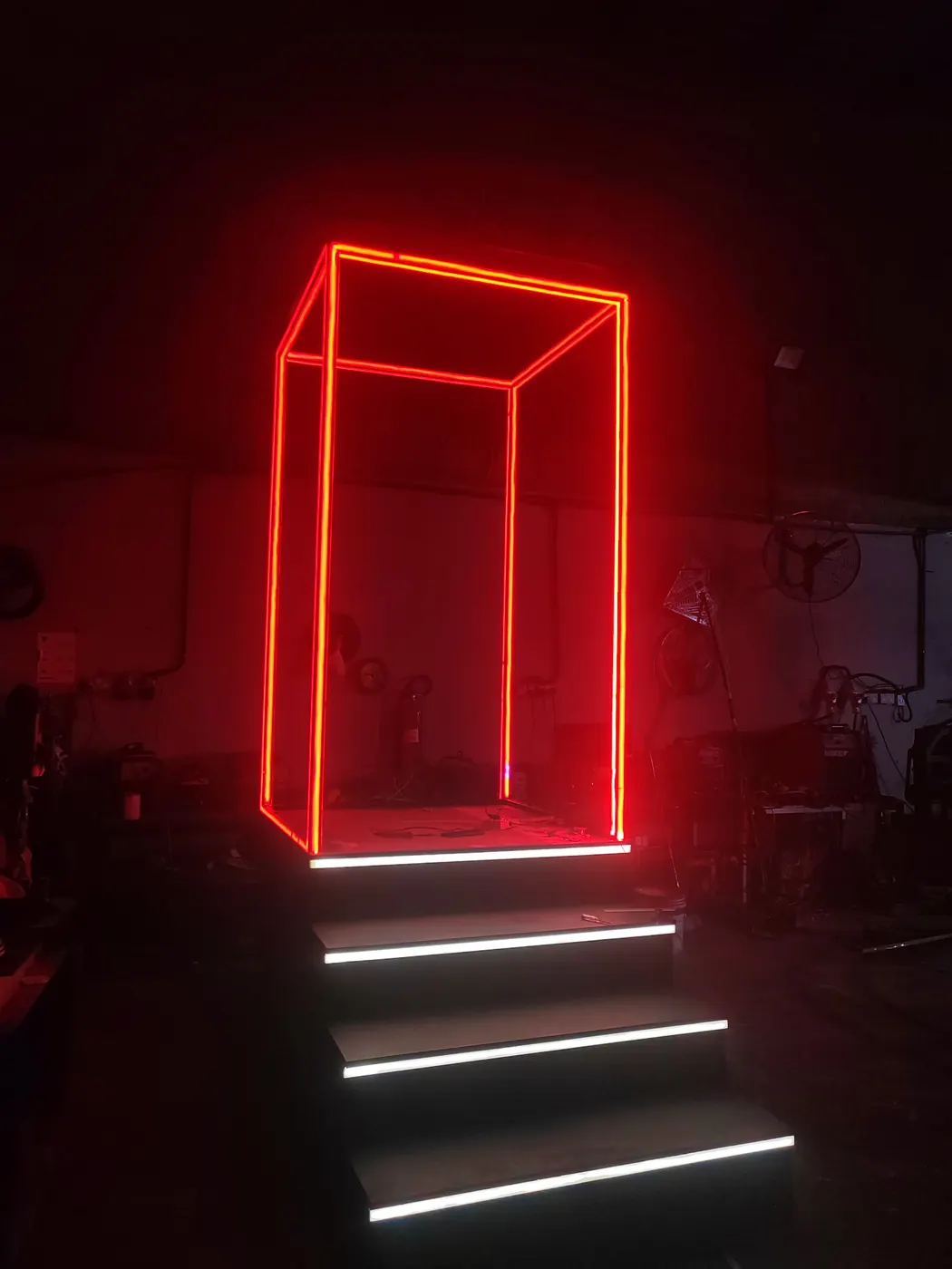 LED frame stage set built for an automated reveal