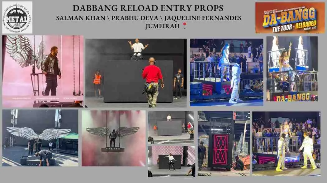 Da-Bangg The Tour Reloaded: entry props, Jumeirah, Dubai: photos of the Metal Art DXB build and installation