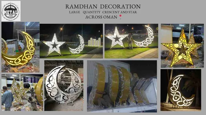 Crescent and star installations