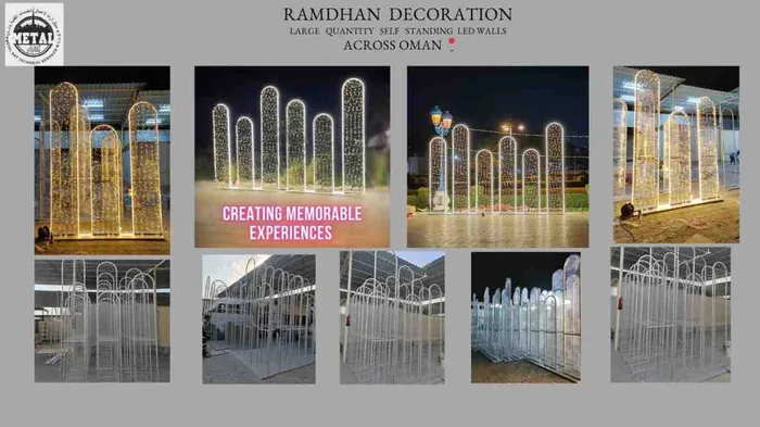 Self-standing LED arch walls, Across Oman: Metal Art DXB project