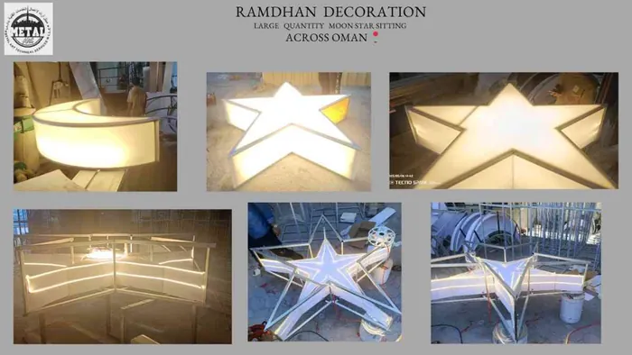 Moon and star seating, Across Oman: Metal Art DXB project