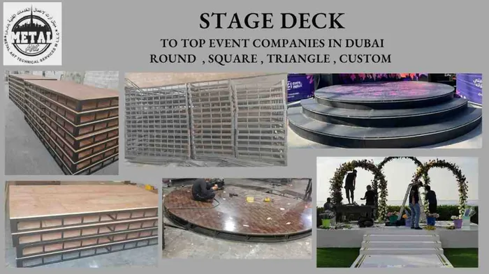 Stage decks for Dubai event companies, Dubai: Metal Art DXB project