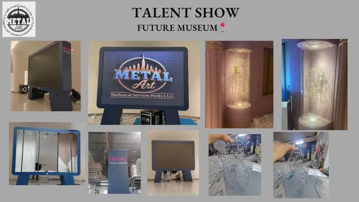Talent show set pieces, Museum of the Future, Dubai: Metal Art DXB project