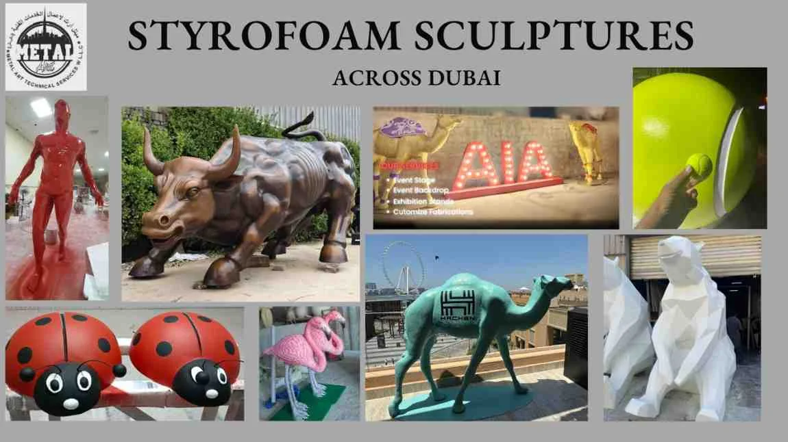 Styrofoam sculptures, Across Dubai: photos of the Metal Art DXB build and installation