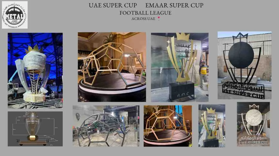 UAE Super Cup & Emaar Super Cup, Across the UAE: photos of the Metal Art DXB build and installation