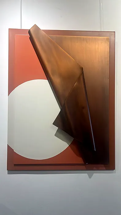 Copper fold wall art panel