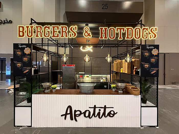 Food kiosk built for a hall event