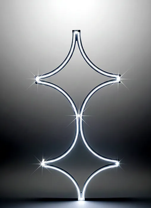 Neon sparkle star on a stand