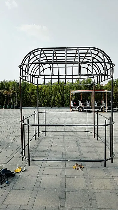 Steel dome frame structure