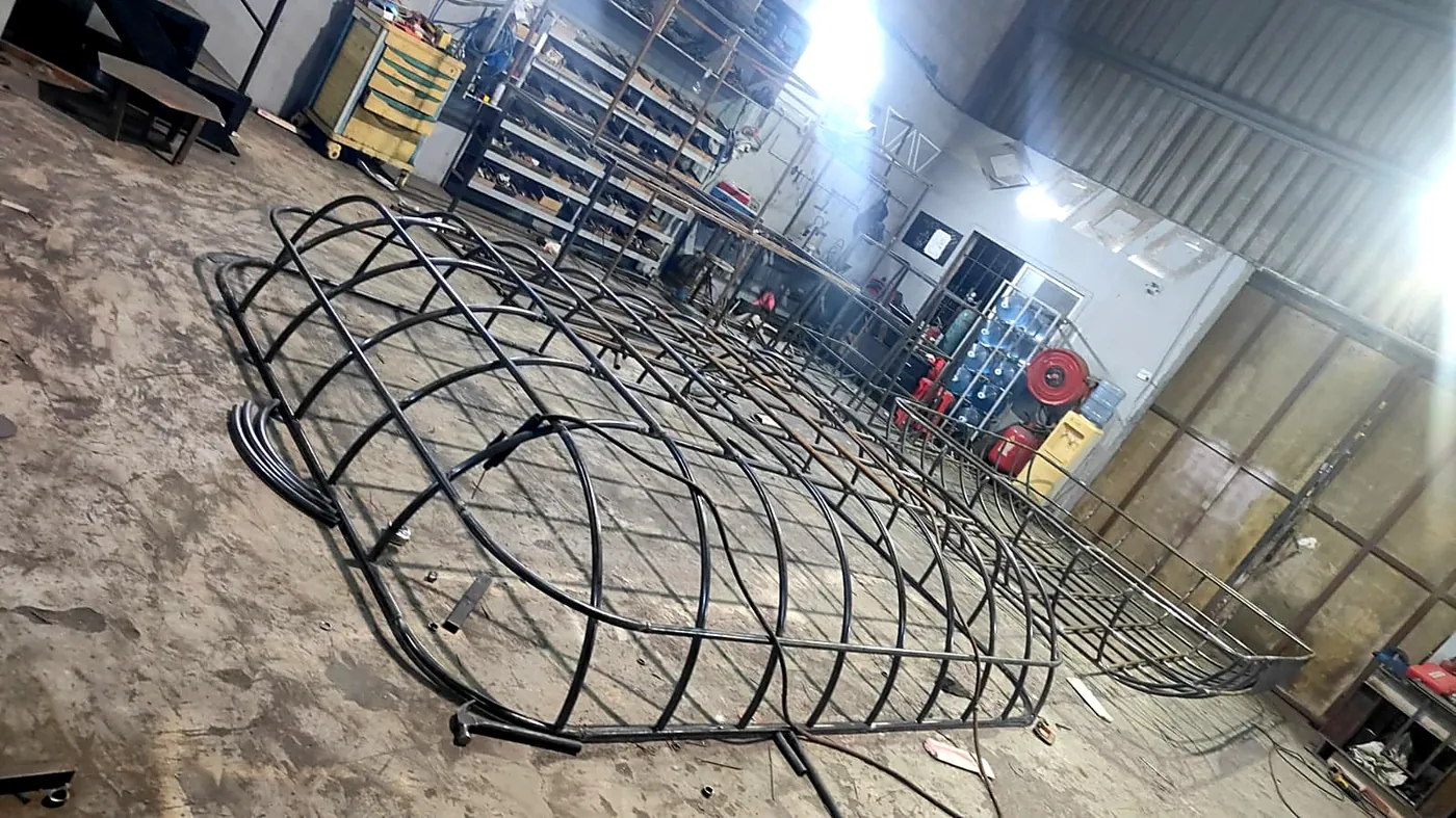 Bent tube frames in our workshop
